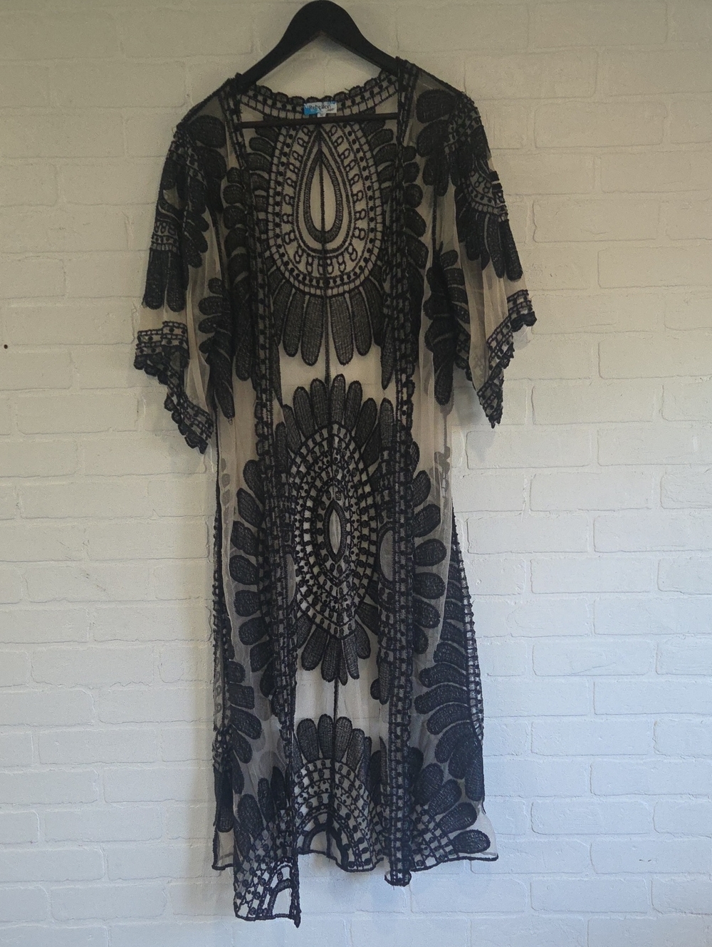 Rebellion Black Embroidered Duster